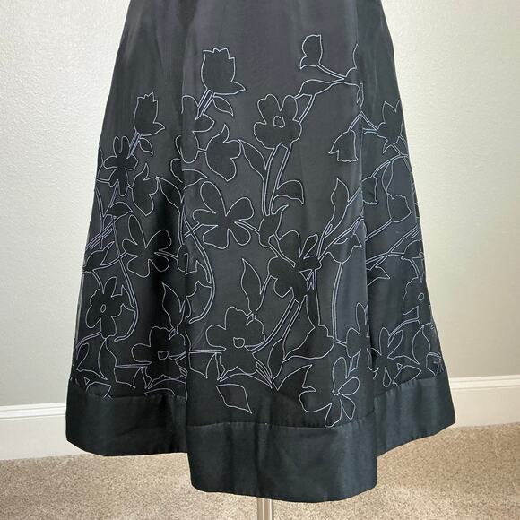 Sachin & Babi Beaded Chiffon Fit and Flare Cocktail Dress Black Size 8 - Picture 8 of 13